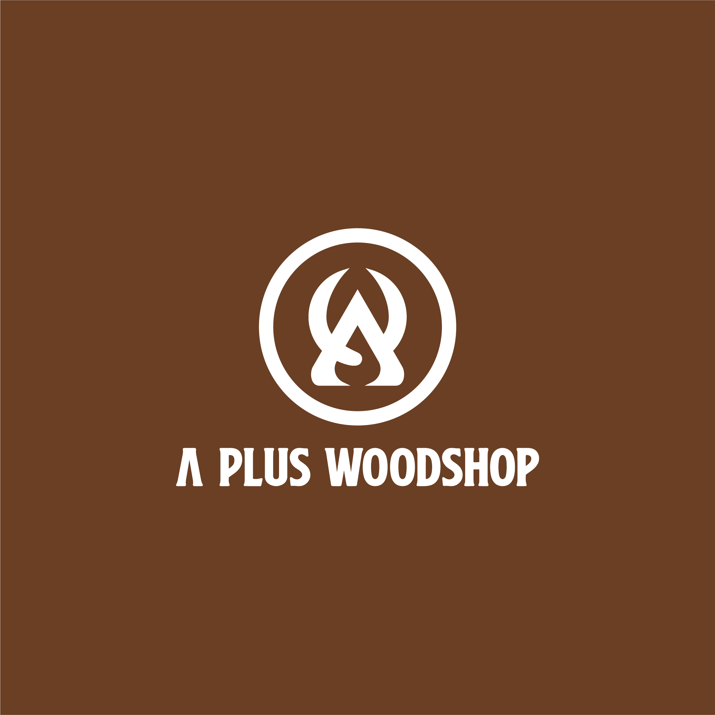 A Plus Woodshop logo