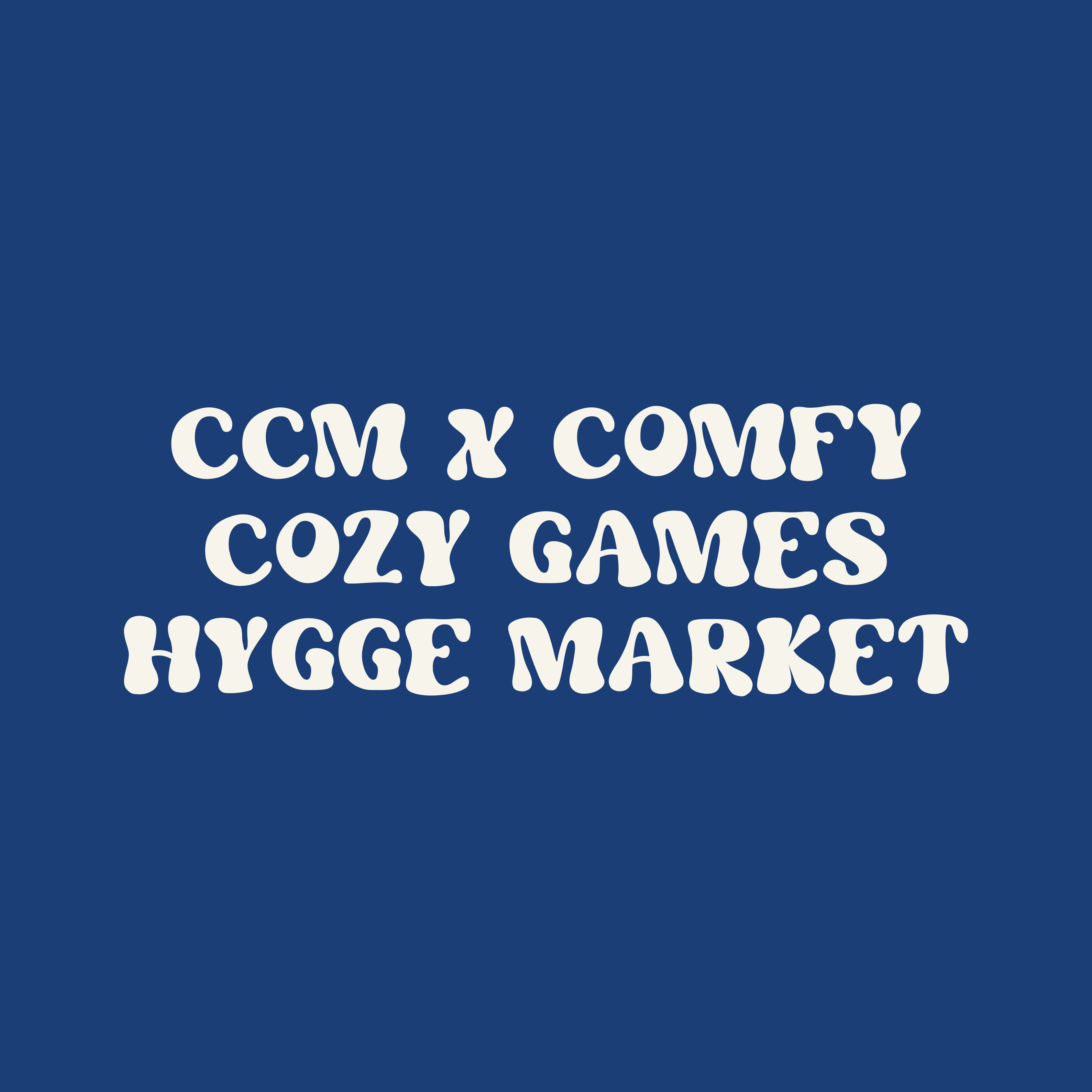 Creator’s Collective x Comfy Cozy Games “Hygge Market” logo