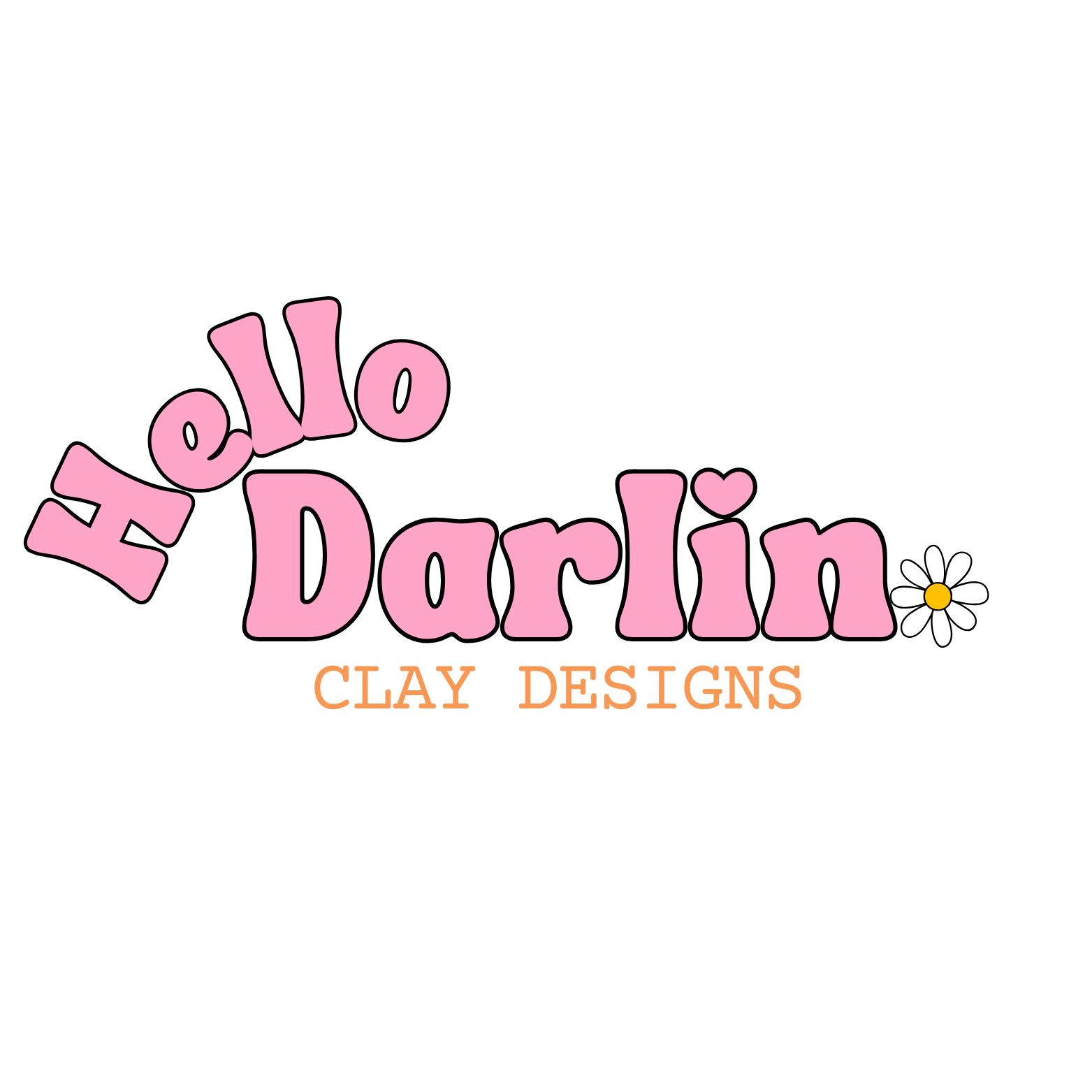 Hello Darlin Clay Designs  logo