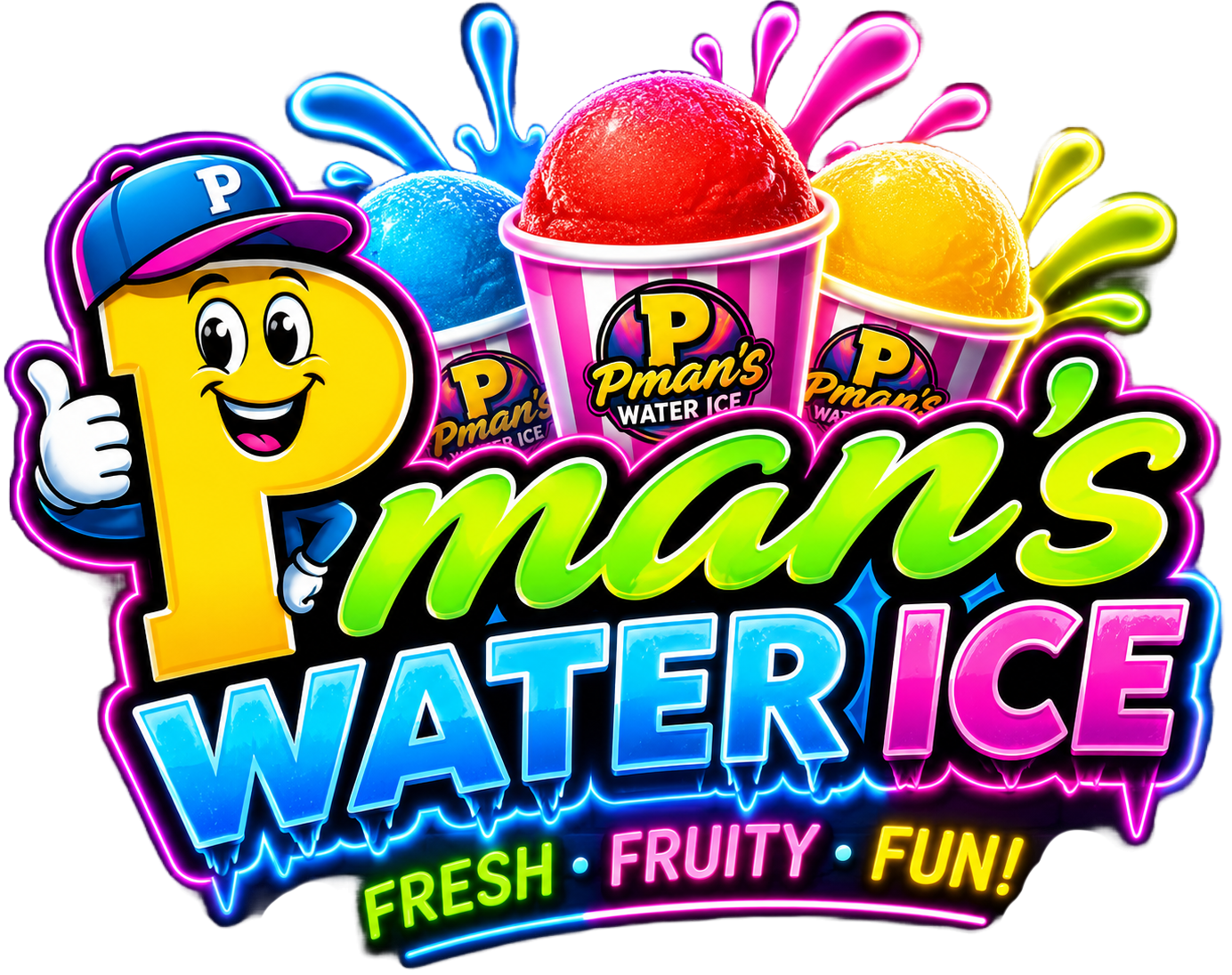 Pman's Water Ice logo