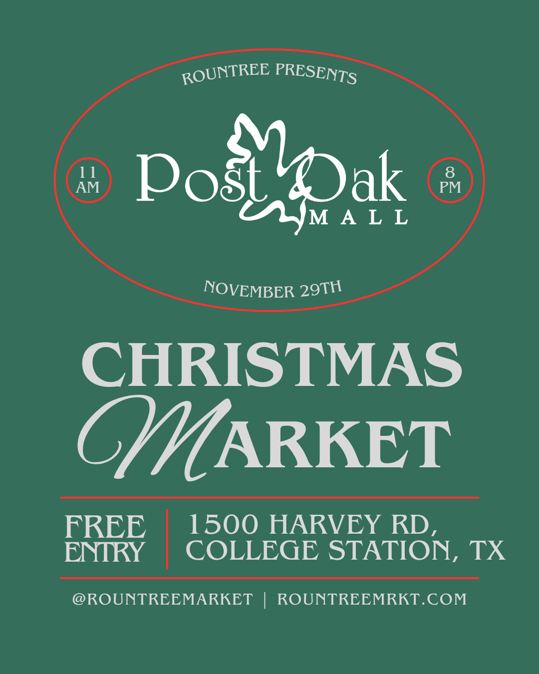 Christmas Market at Post Oak Mall logo