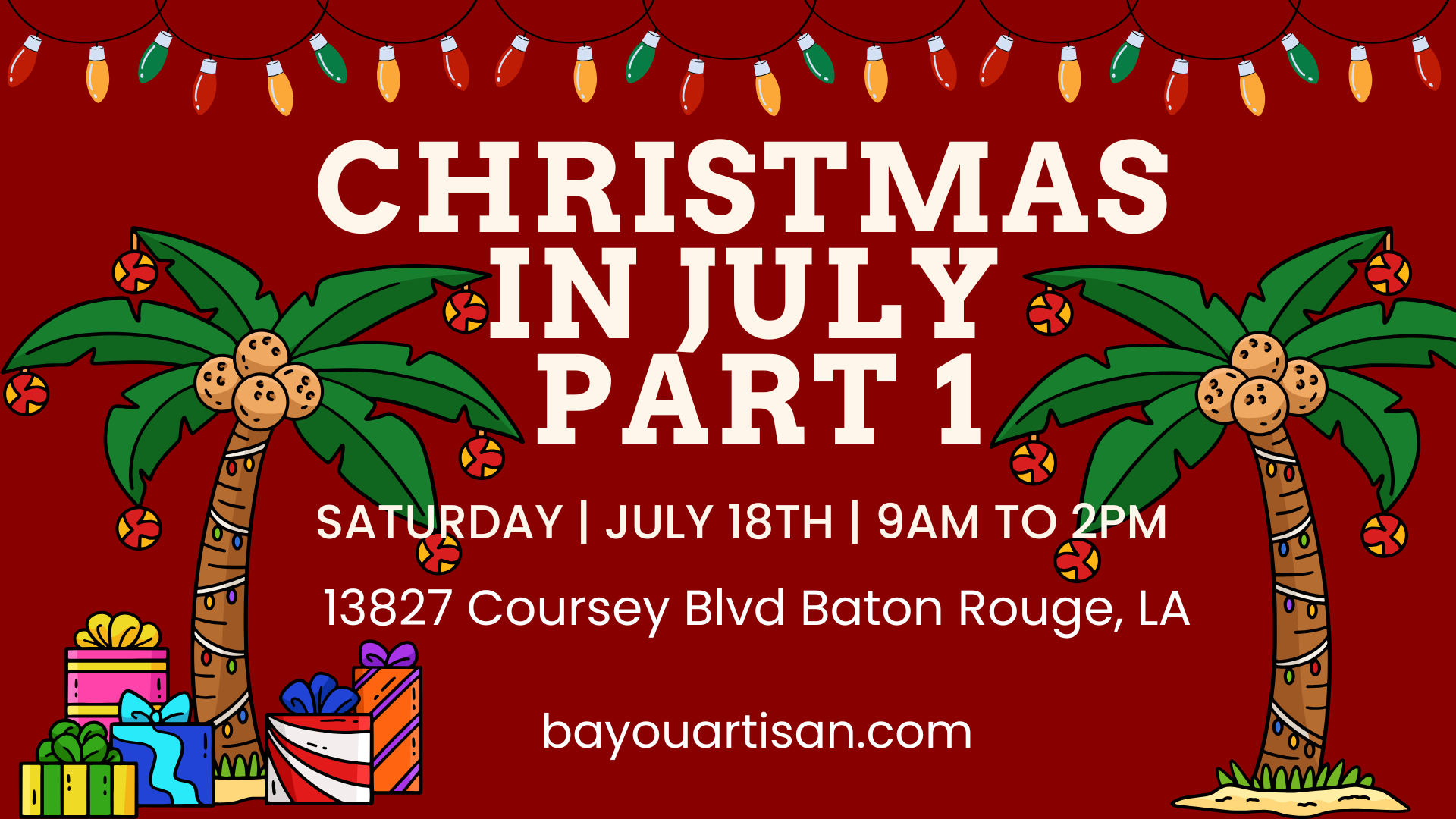 July 18th 2026- Bayou Artisan present the Market at the Oasis logo