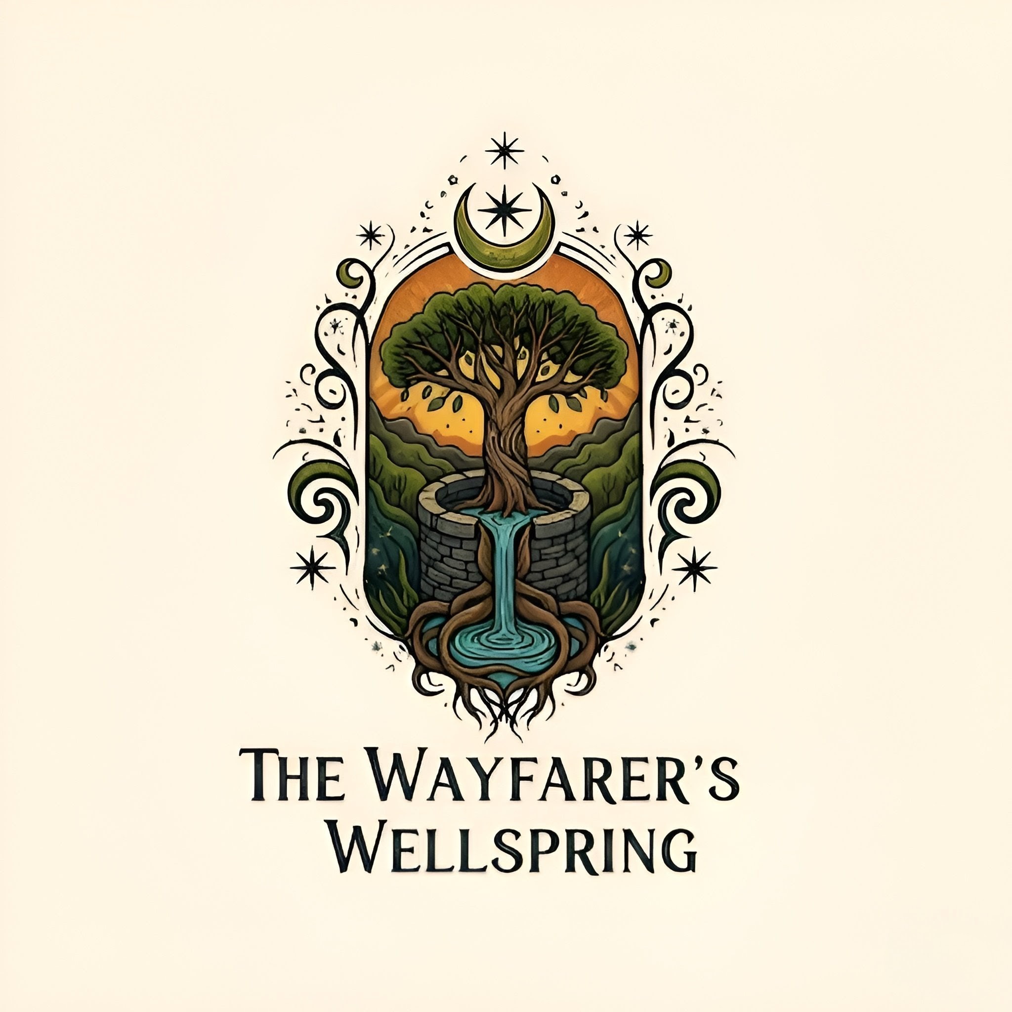 The Wayfarer's Wellspring logo