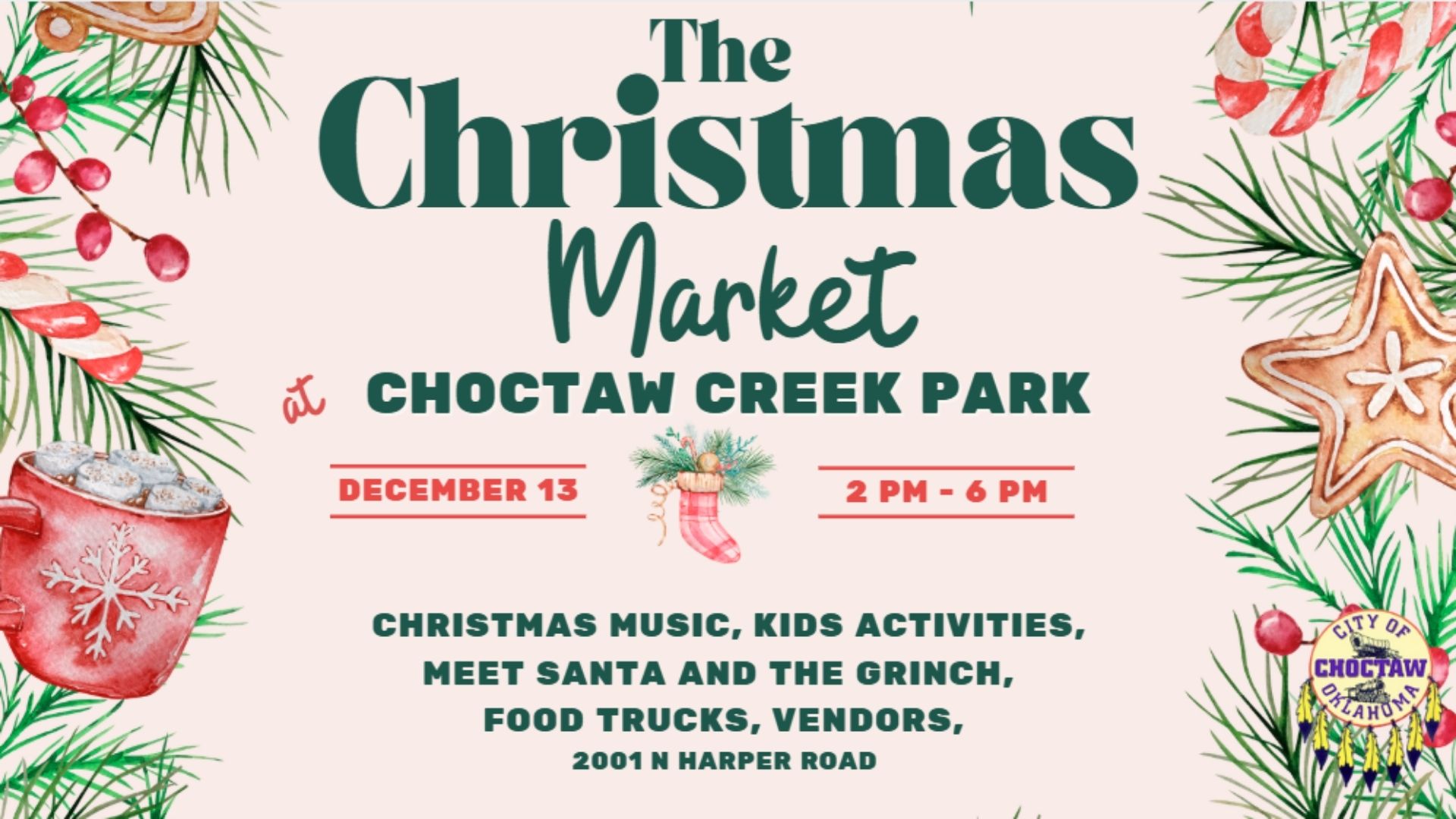 The Christmas Market at Choctaw Creek Park logo