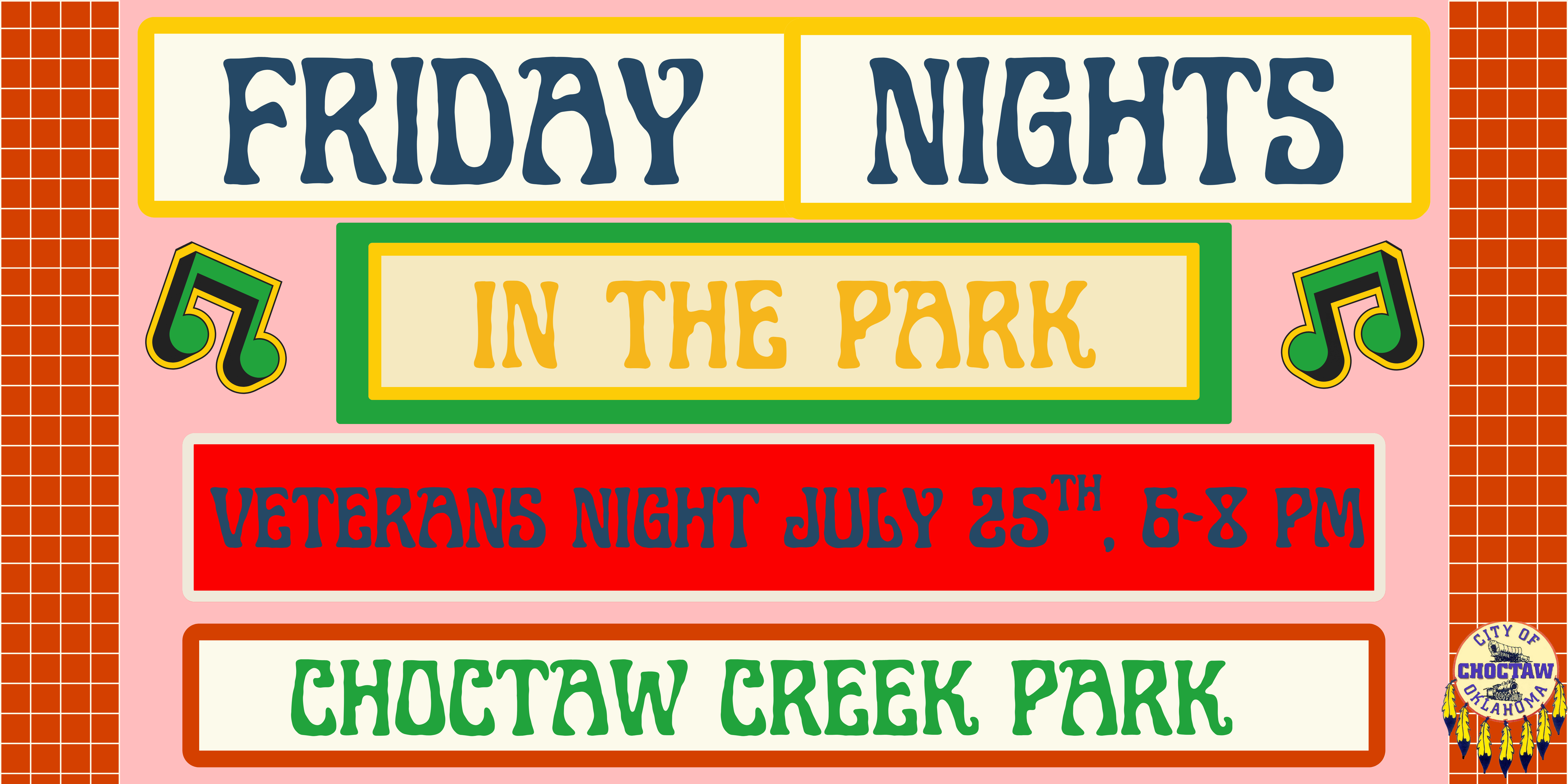 Veterans Night at Friday Nights in the Park logo